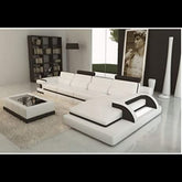 Trueliving Luxurious Dark Six Seater Sofa Leather Finish (H 36" x W 80" x D 34")+(H 33" x W 60" x D 35")+(H 30'' x W 31'' x D 30'')